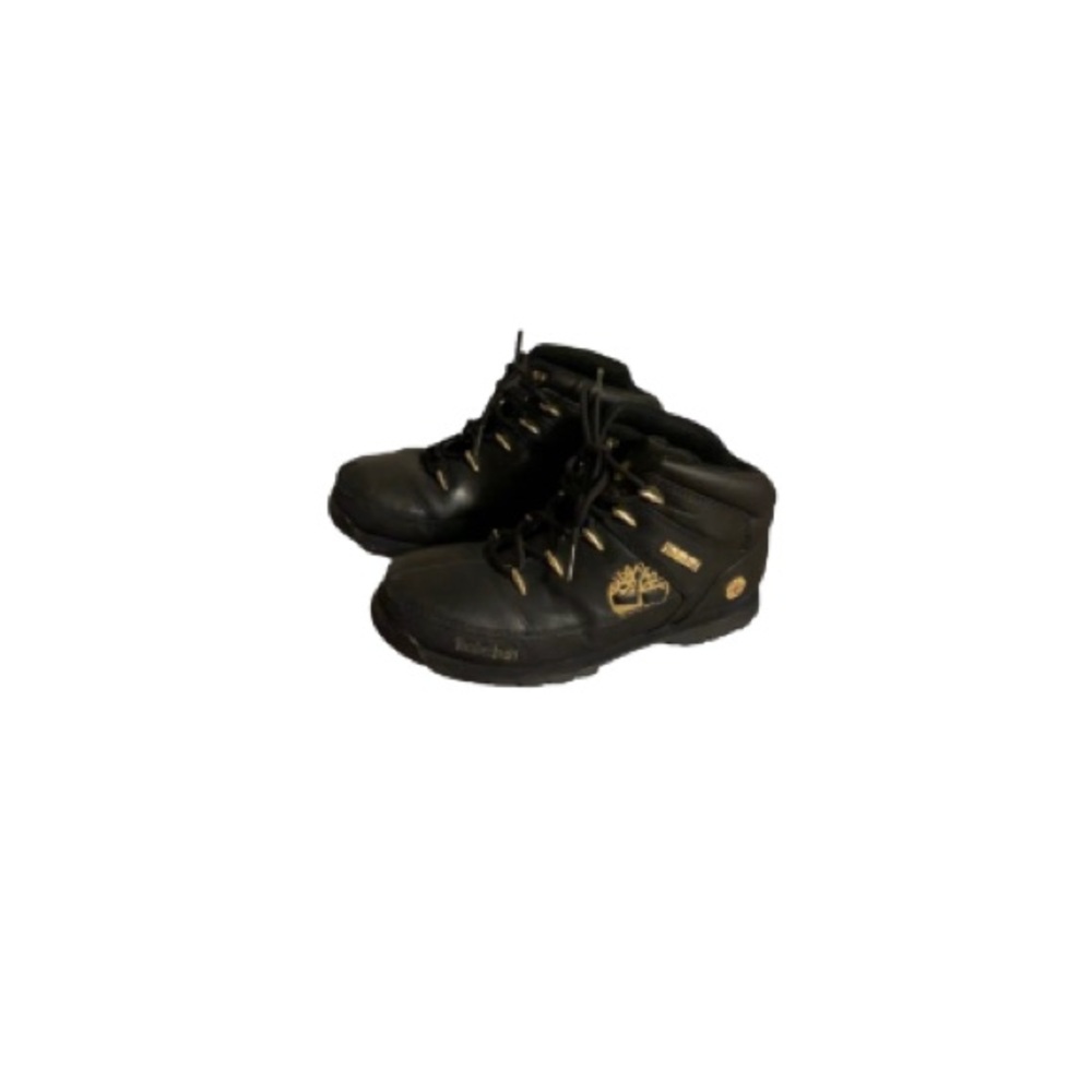Timberland Black Leather Boots - Boy’s Size 4.5